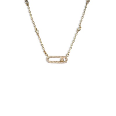 MESSIKA MOVE UNO PAVÉ GOLD NECKLACE